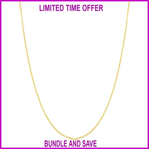 14k Gold Filled Cable Chain Necklace 22 Inch Spring Ring Clasp